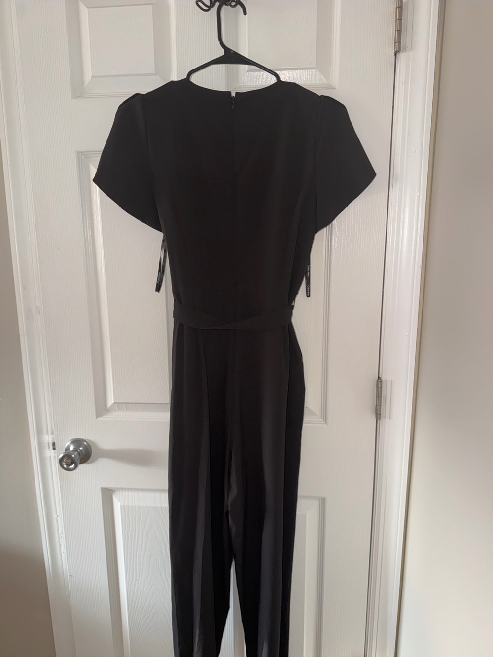 Calvin Klein Black Short-Sleeve Tailored Jumpsuit